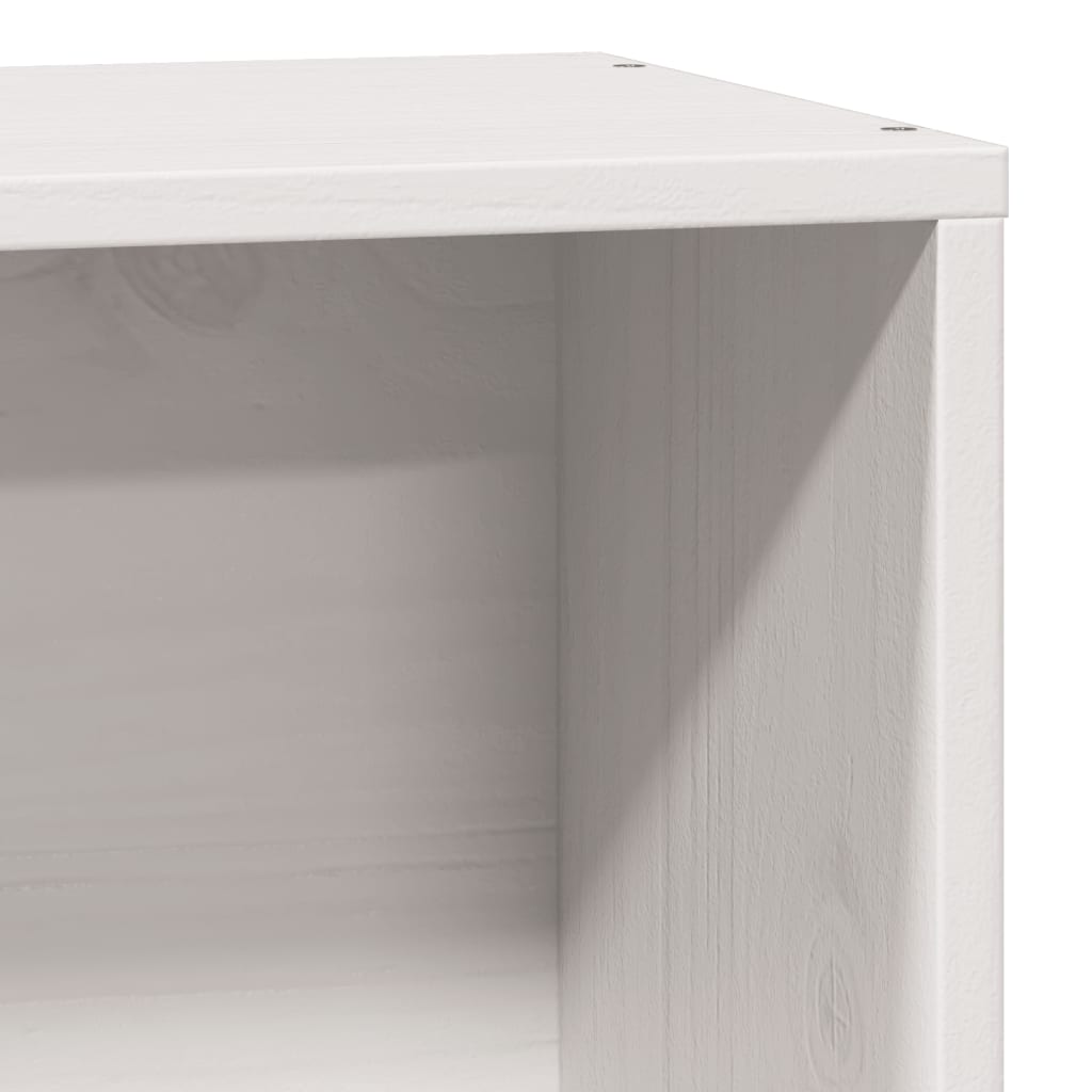 Lit bibliothèque sans matelas blanc 75x190cm bois de pin massif - XIOS