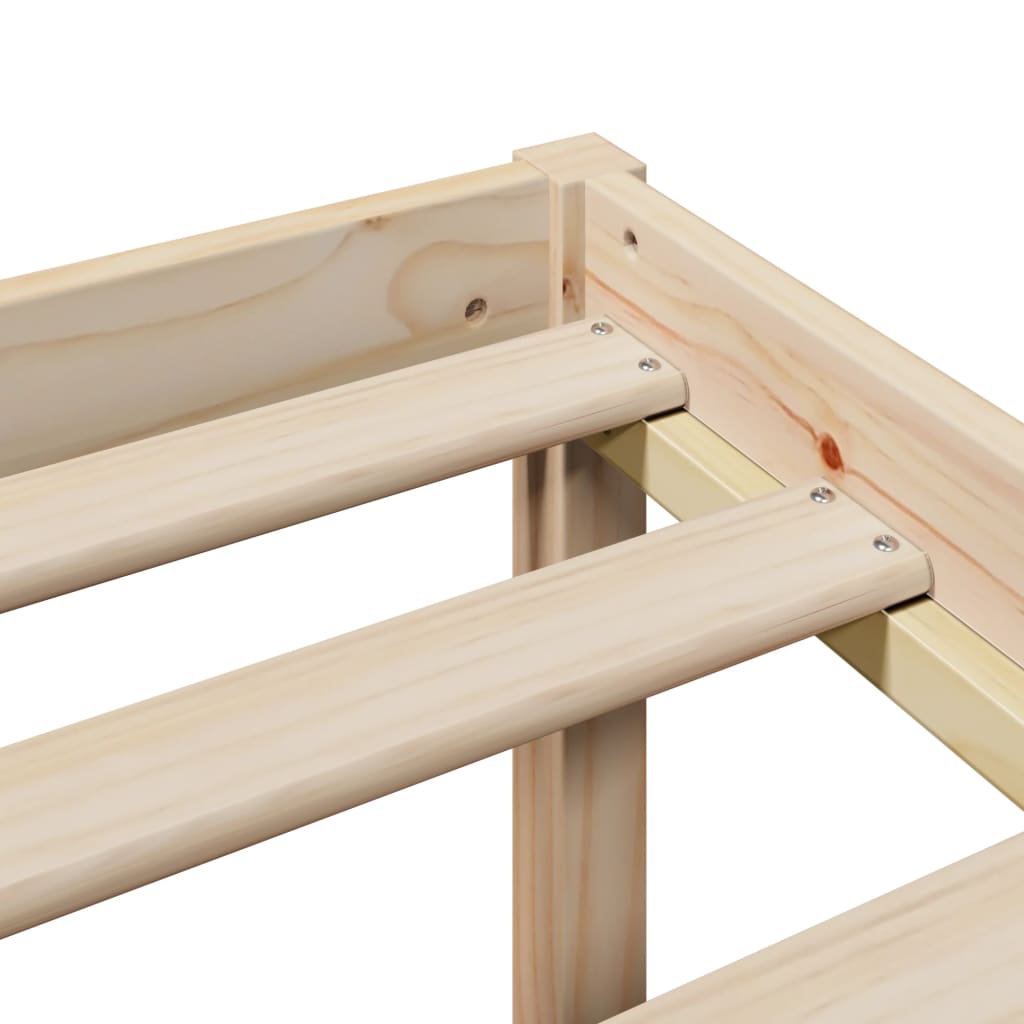 Lit bibliothèque sans matelas 90x190 cm bois de pin massif - XIOS