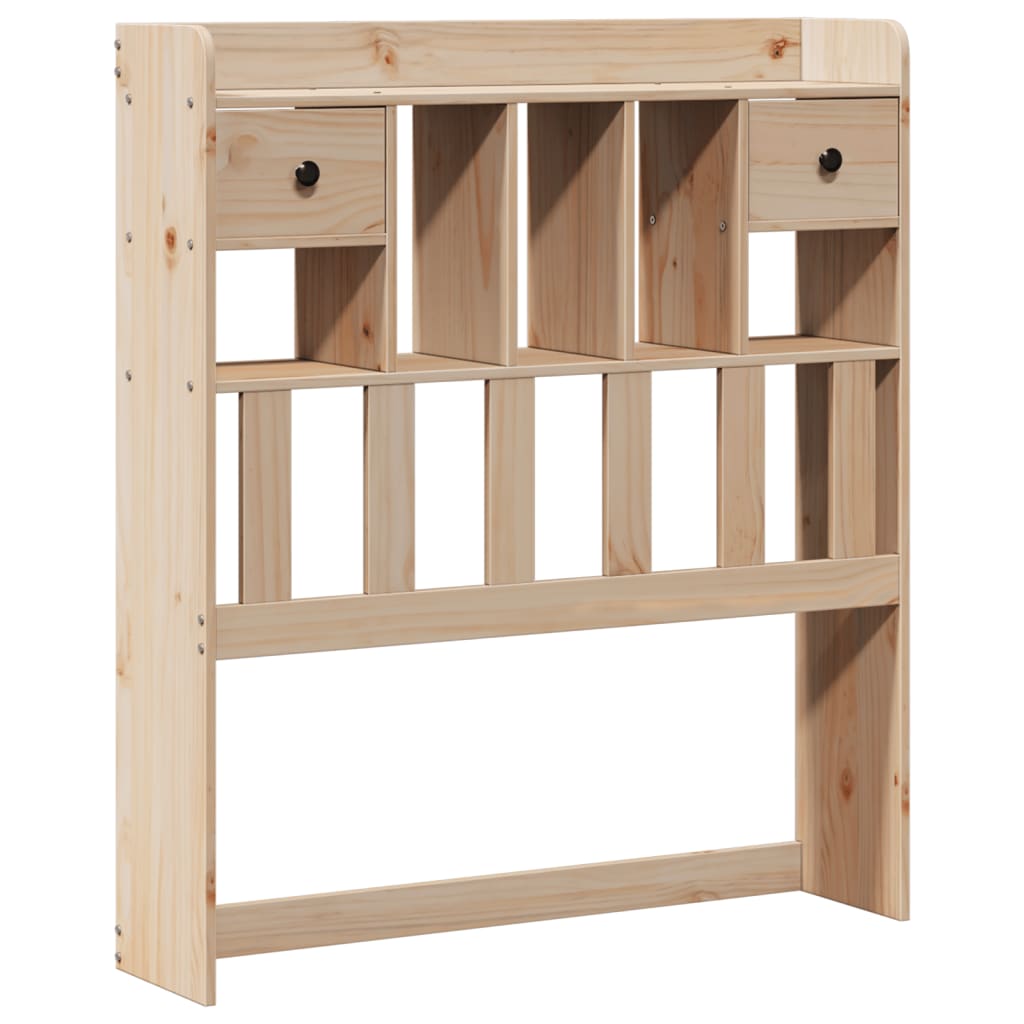Lit bibliothèque sans matelas 90x200 cm bois de pin massif - XIOS