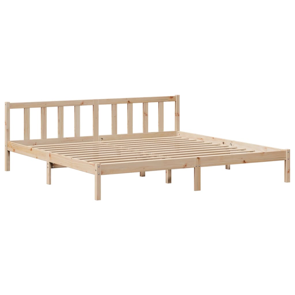 Lit bibliothèque sans matelas 180x200 cm bois massif de pin - XIOS
