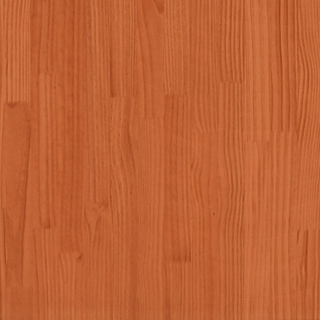 Lit bibliothèque sans matelas cire marron 180x200 cm pin massif
