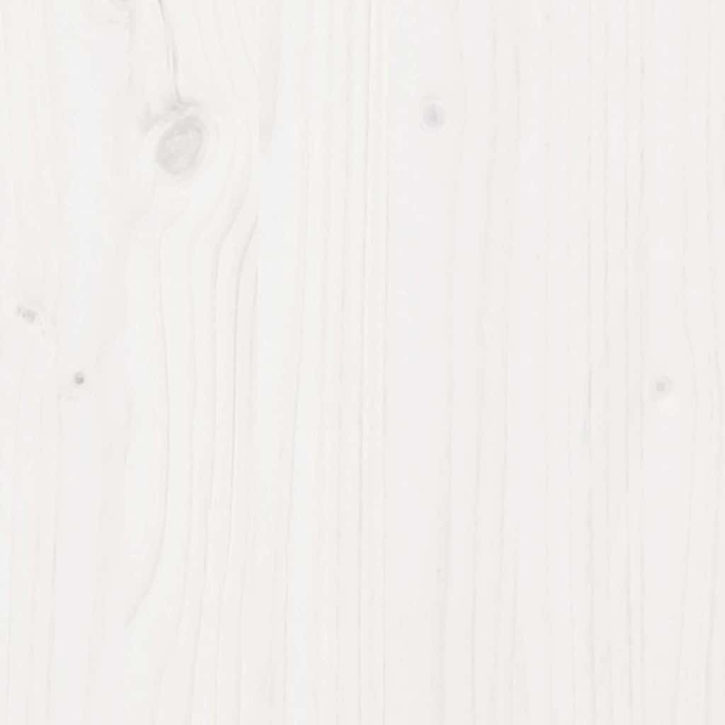 Lit bibliothèque sans matelas blanc 160x200 cm bois pin massif