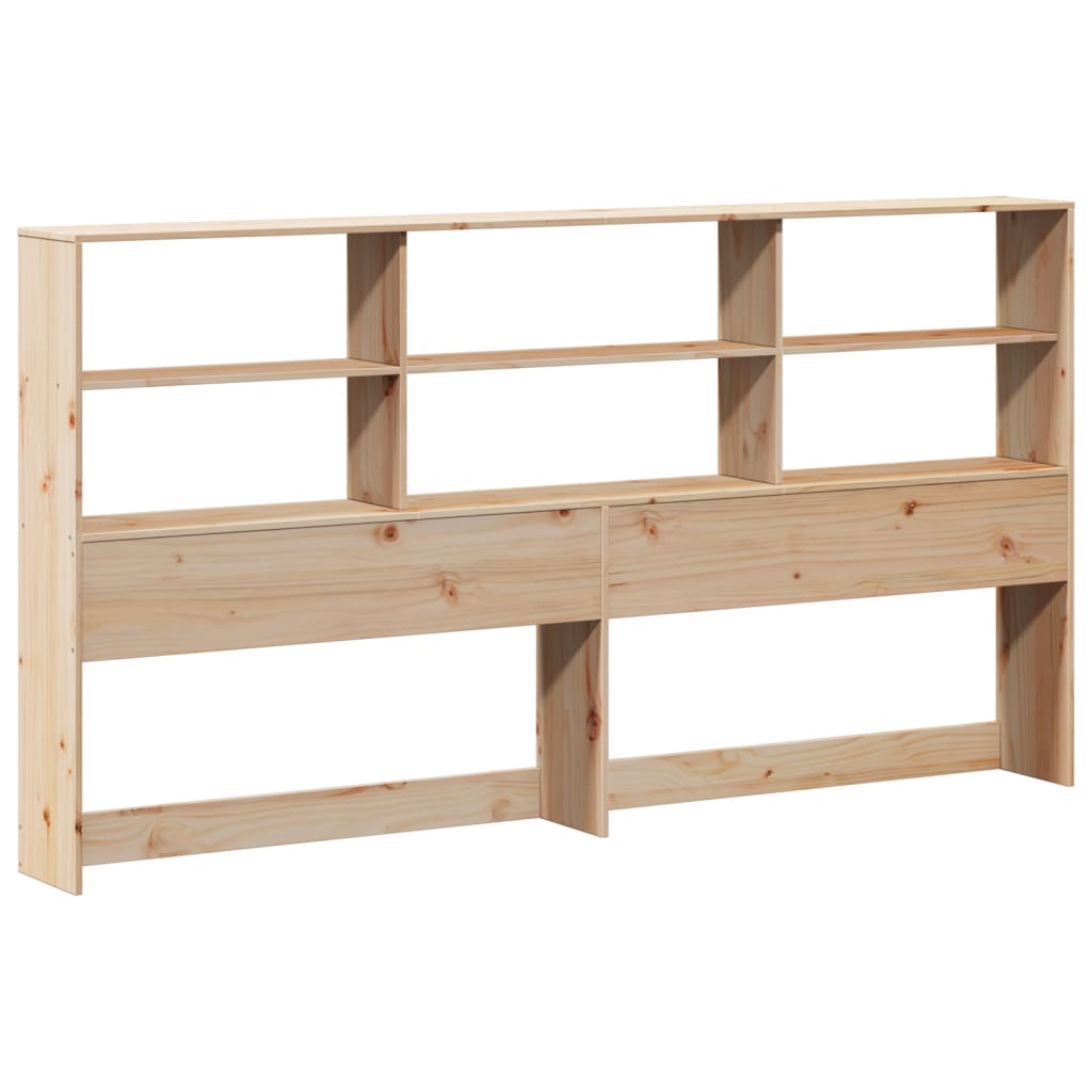 Lit bibliothèque sans matelas 180x200 cm bois massif de pin - XIOS