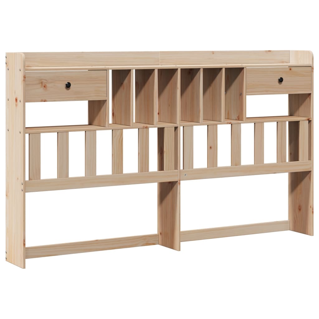 Lit bibliothèque sans matelas 180x200 cm bois massif de pin - XIOS