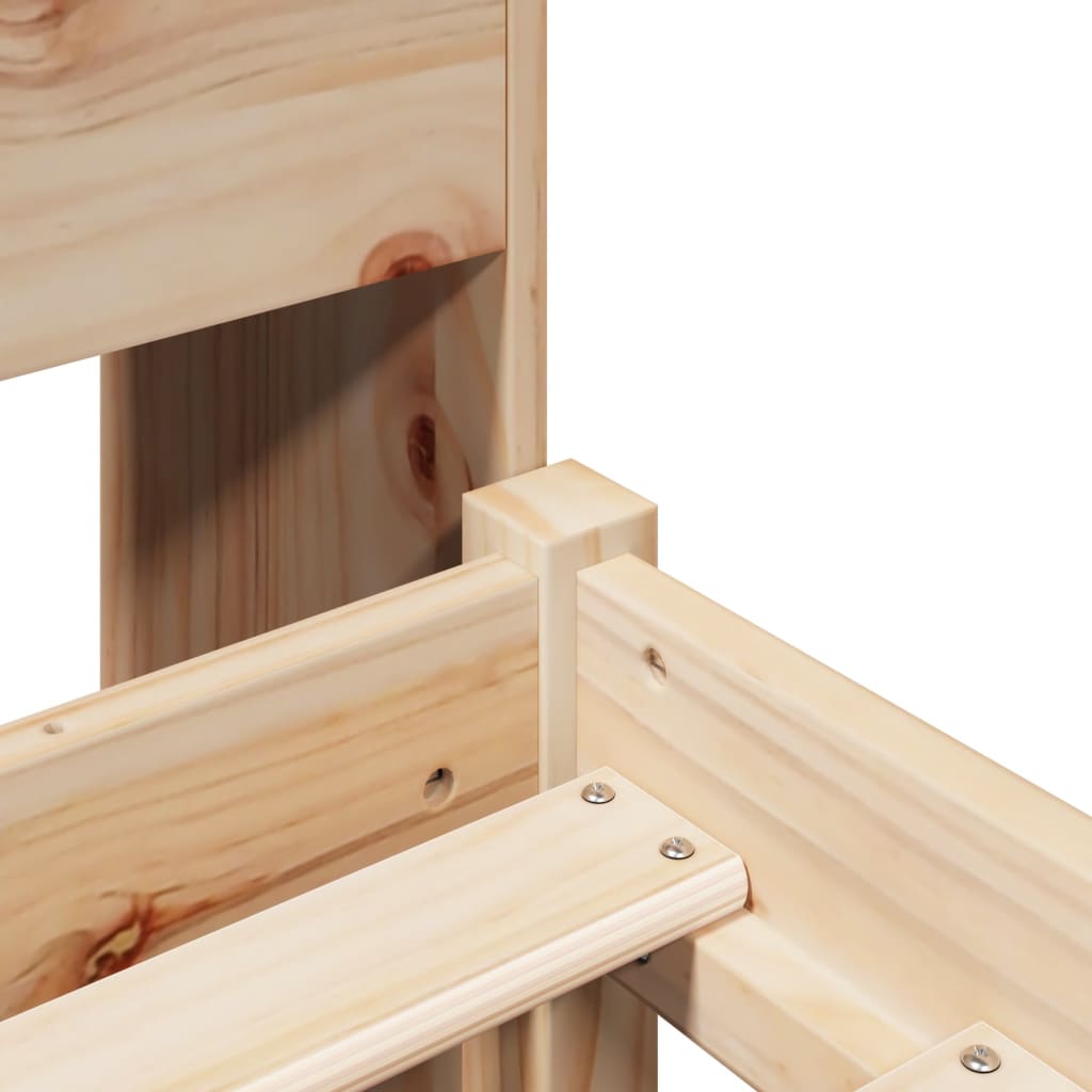 Lit bibliothèque sans matelas 90x190 cm bois de pin massif - XIOS