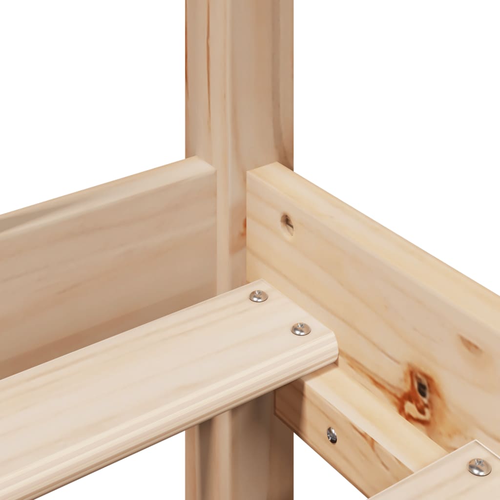 Lit bibliothèque sans matelas 120x190 cm bois de pin massif - XIOS