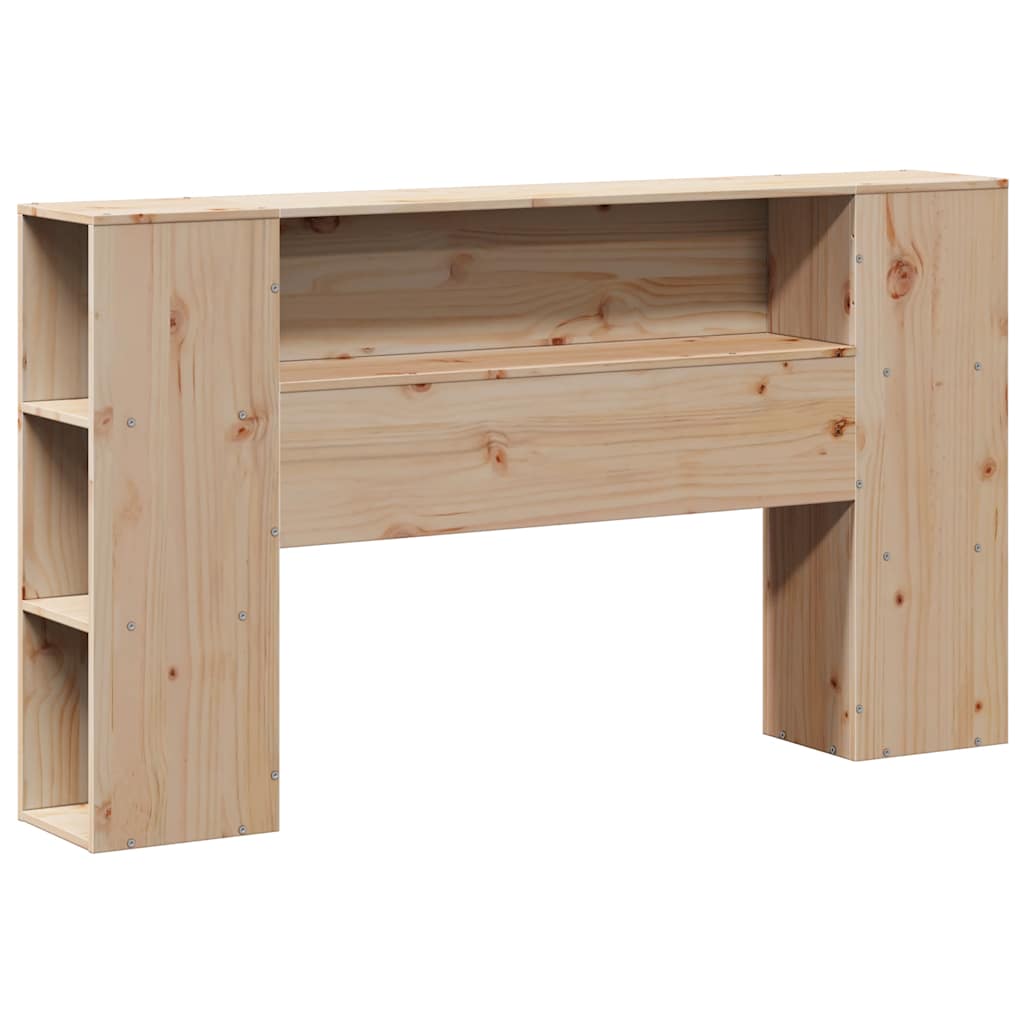 Lit bibliothèque sans matelas 135x190 cm bois de pin massif - XIOS