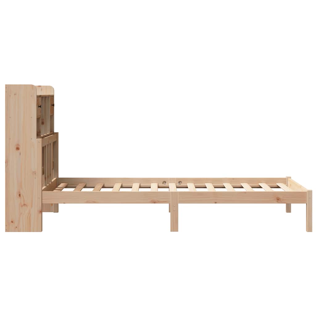 Lit bibliothèque sans matelas 75x190 cm bois de pin massif - XIOS