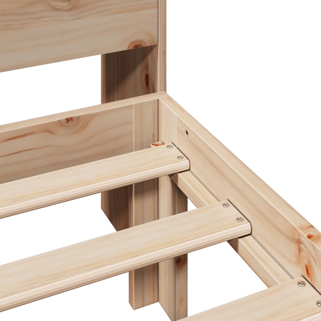 Lit bibliothèque sans matelas 75x190 cm bois de pin massif - XIOS