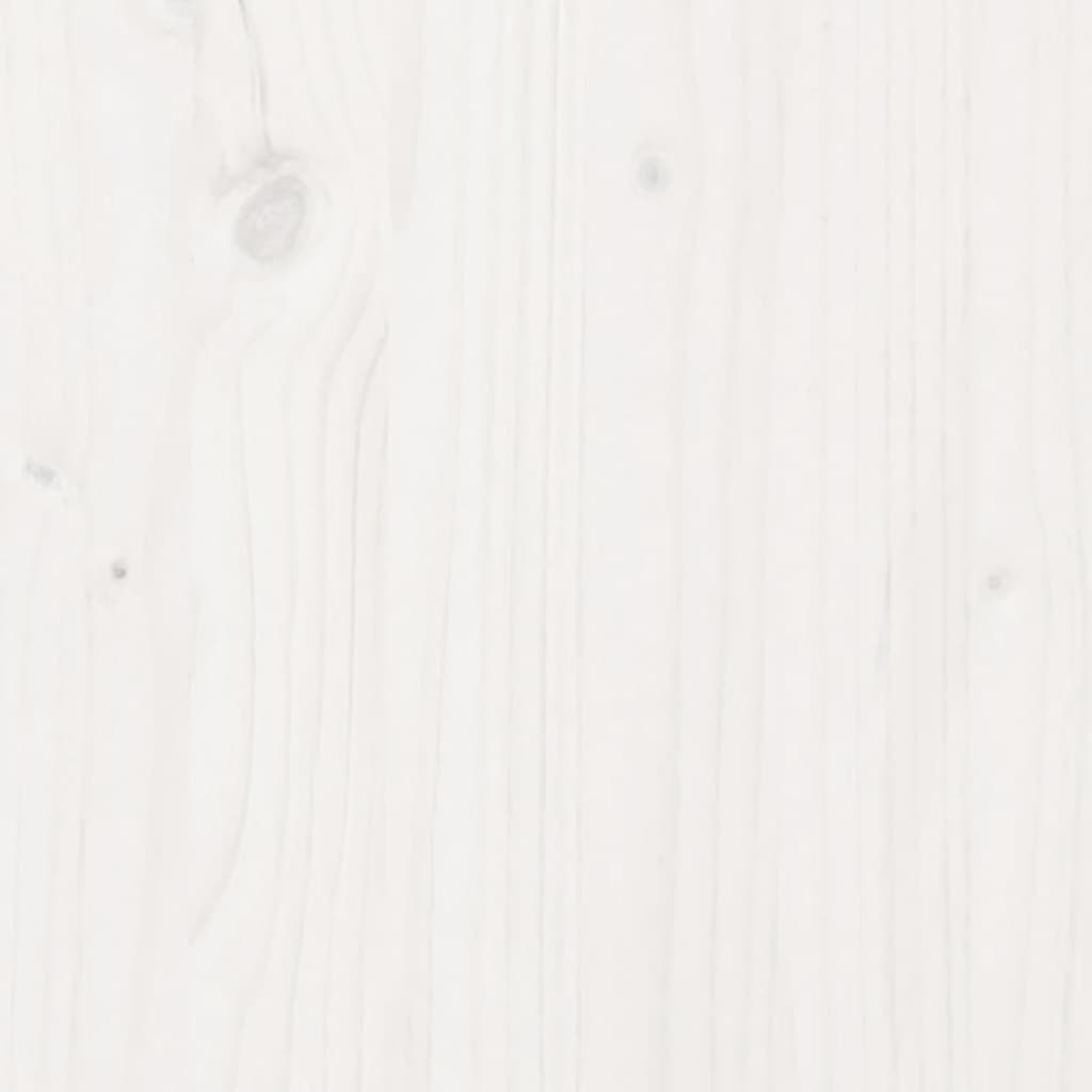 Lit bibliothèque sans matelas blanc 160x200 cm bois pin massif