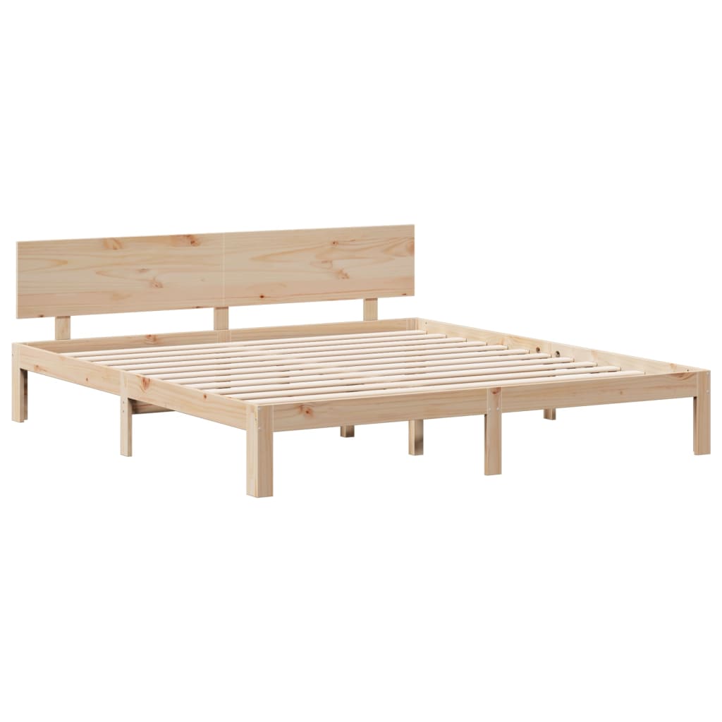 Lit bibliothèque sans matelas 180x200 cm bois massif de pin - XIOS