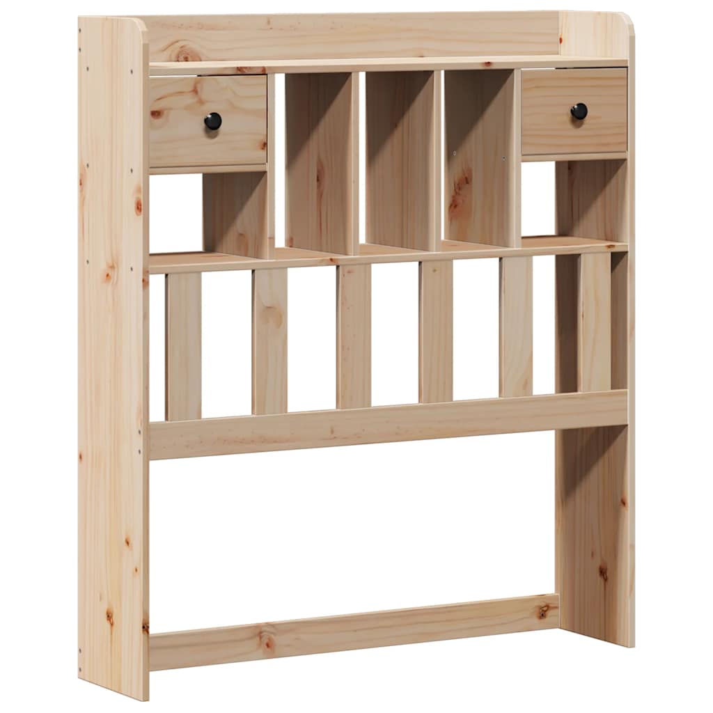 Lit bibliothèque sans matelas 90x190 cm bois de pin massif - XIOS