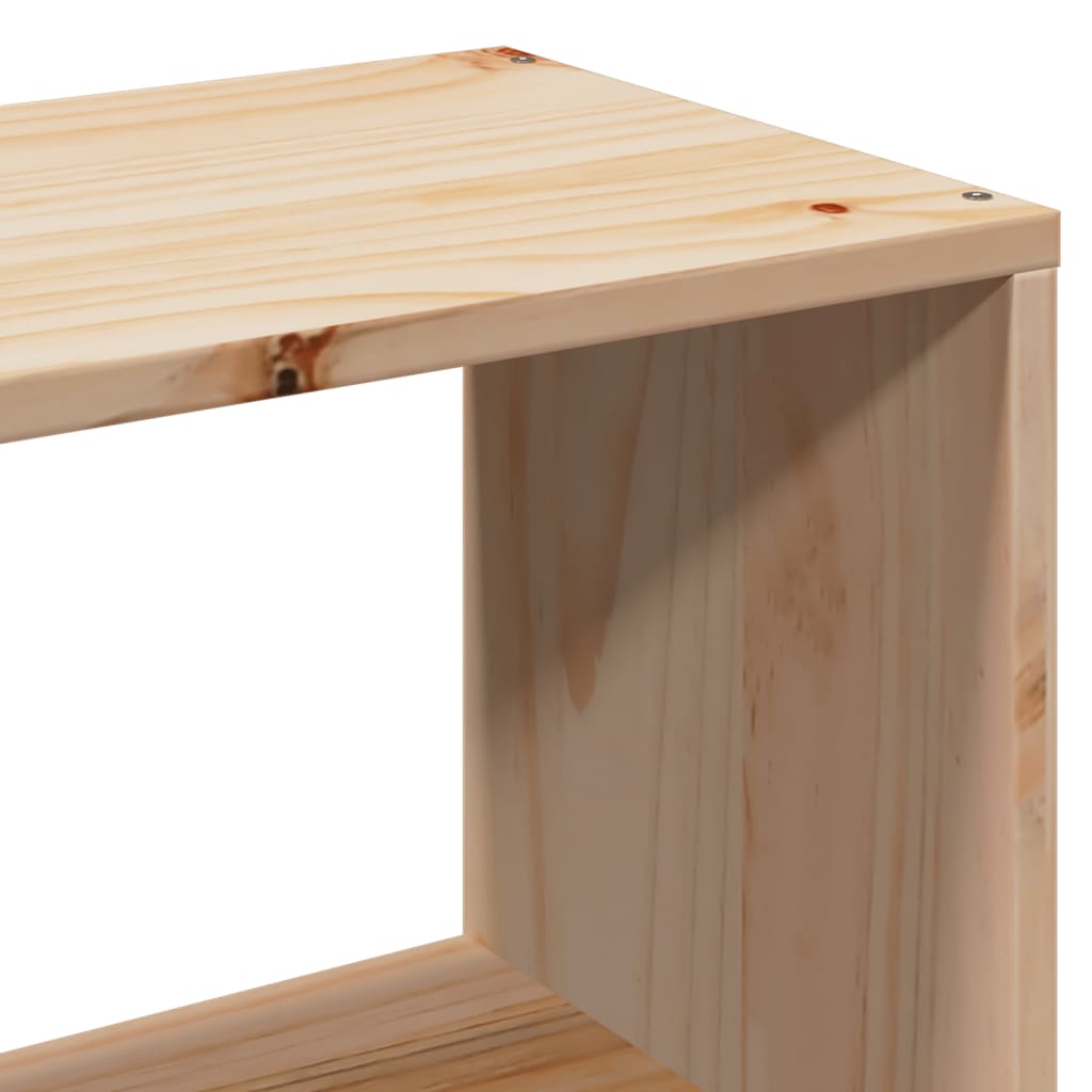 Lit bibliothèque sans matelas 140x200 cm bois massif de pin - XIOS