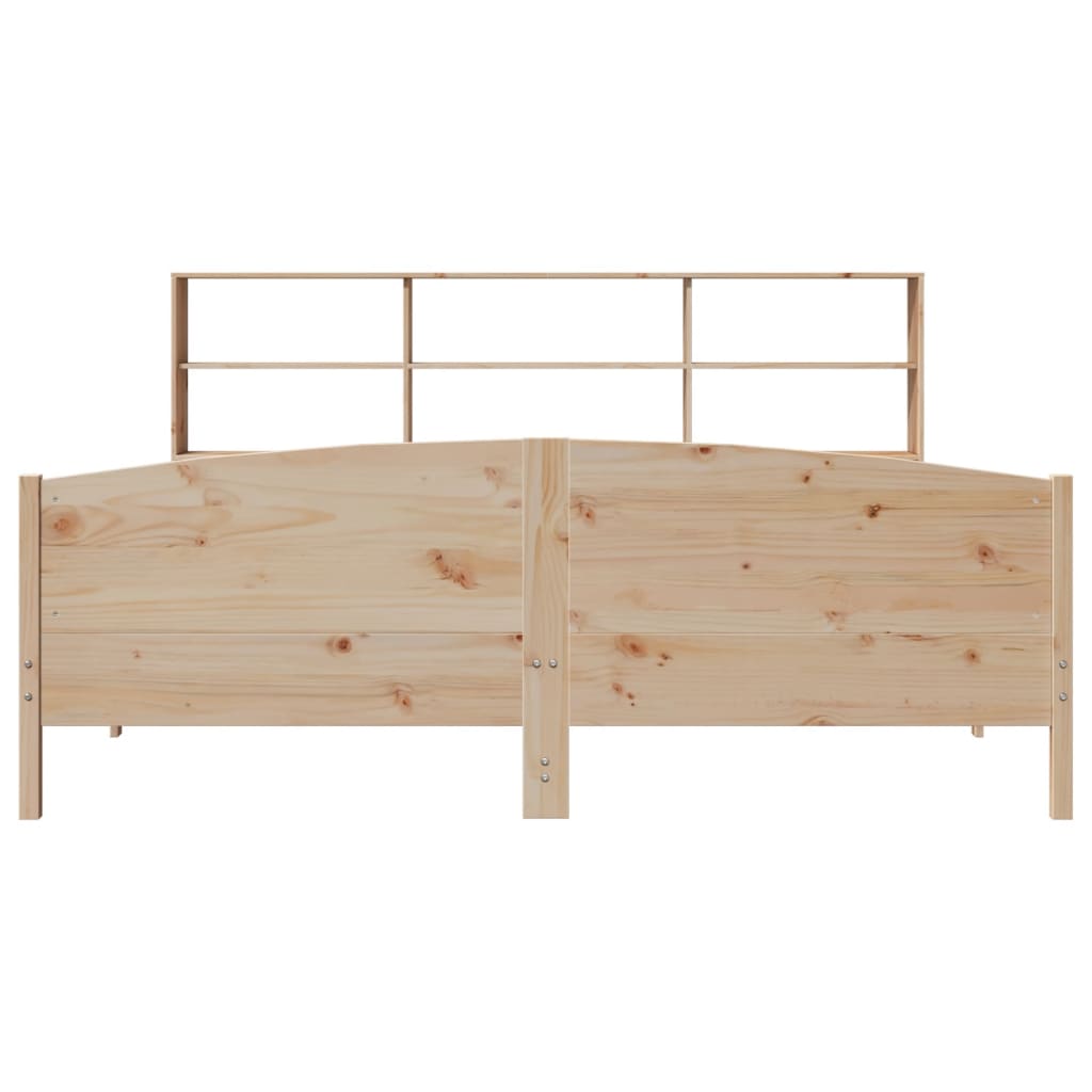 Lit bibliothèque sans matelas 180x200 cm bois massif de pin - XIOS