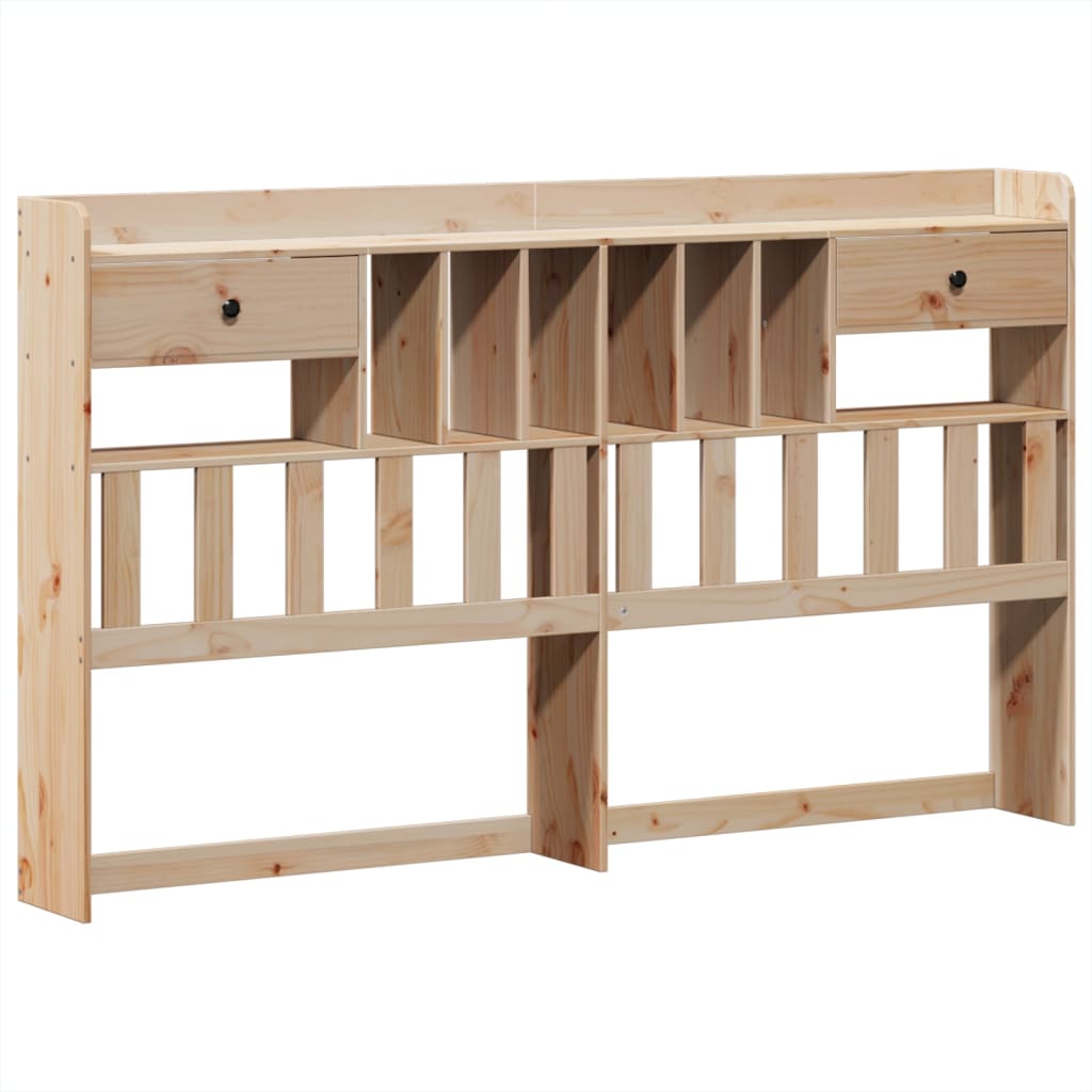 Lit bibliothèque sans matelas 180x200 cm bois massif de pin - XIOS