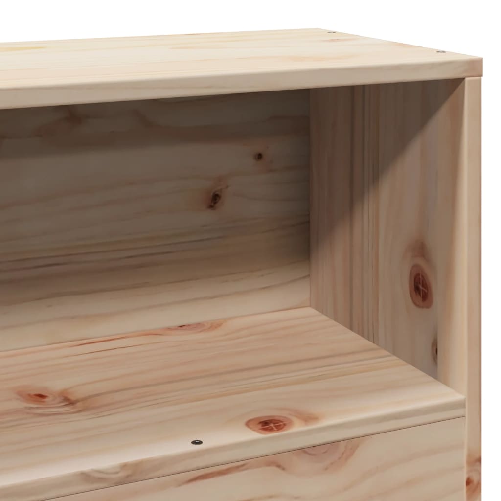 Lit bibliothèque sans matelas 75x190 cm bois de pin massif - XIOS