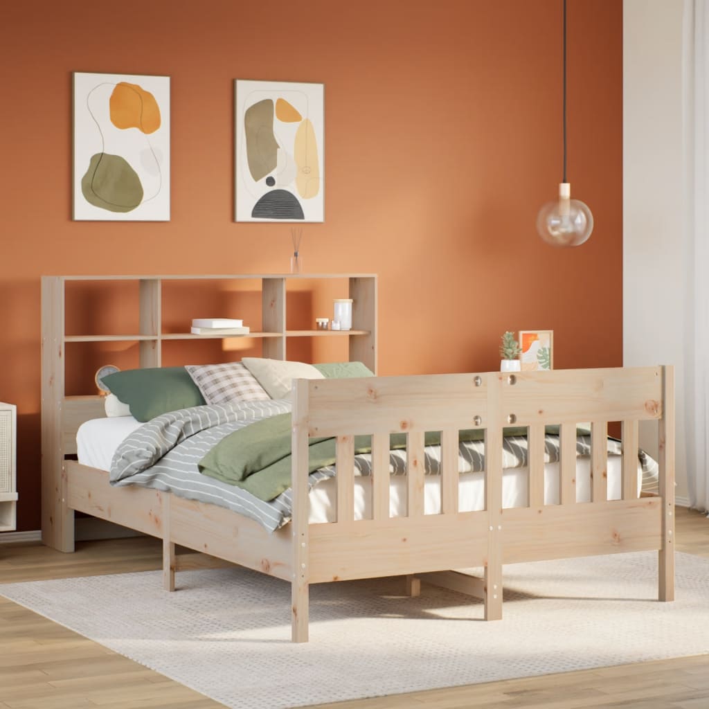 Cadre de lit sans matelas 160x200 cm bois massif de pin - XIOS