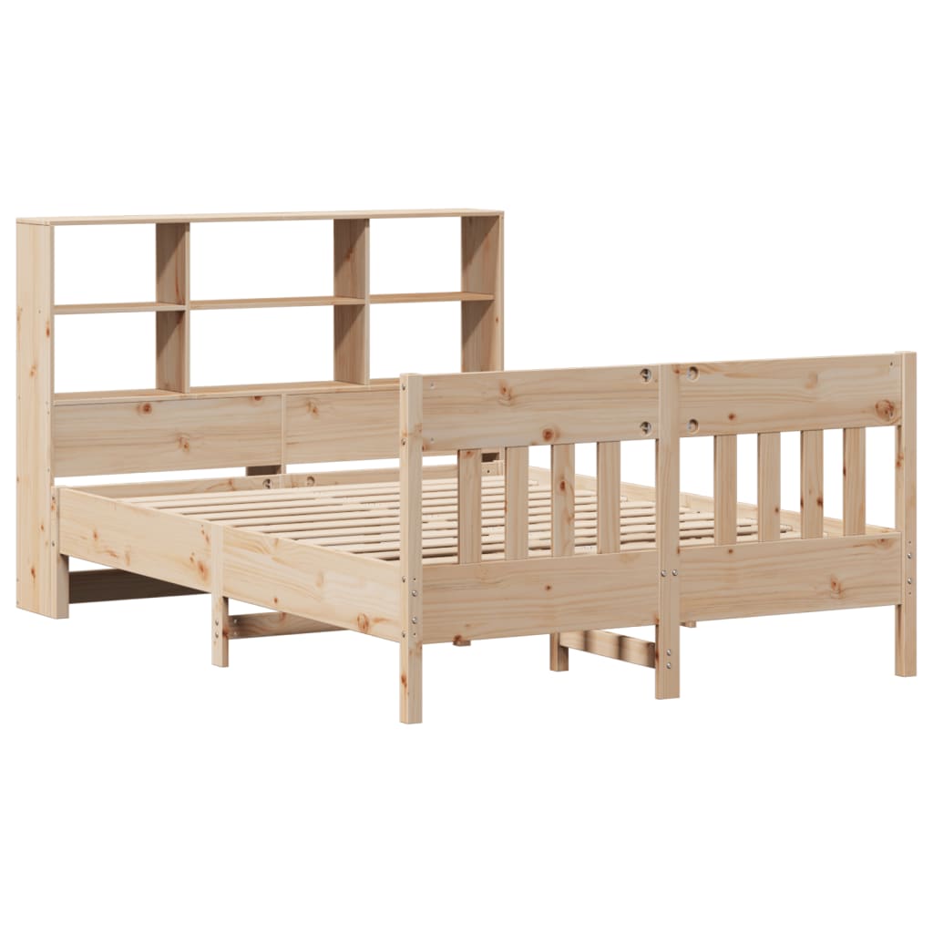 Cadre de lit sans matelas 140x200 cm bois massif de pin - XIOS