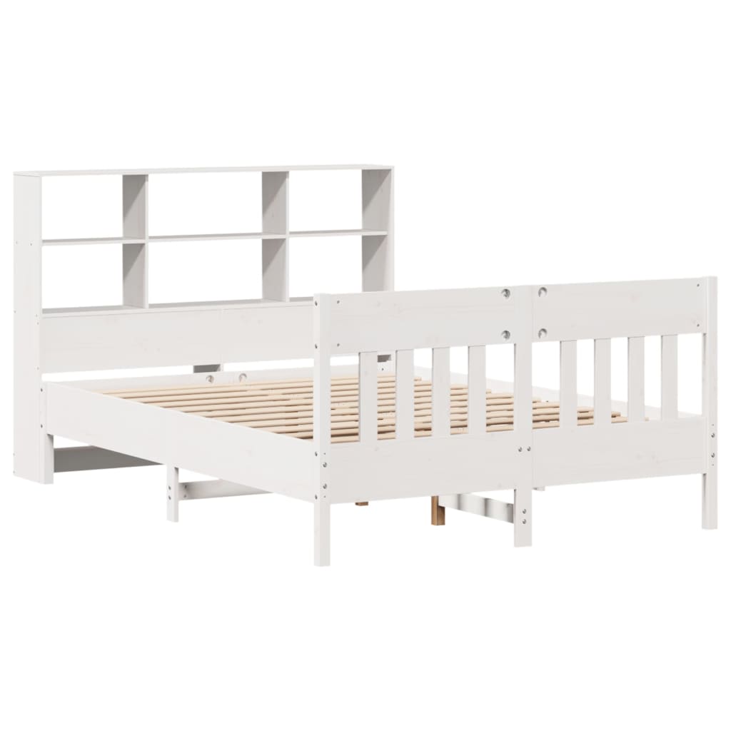 Cadre de lit sans matelas blanc 120x200 cm bois de pin massif - XIOS