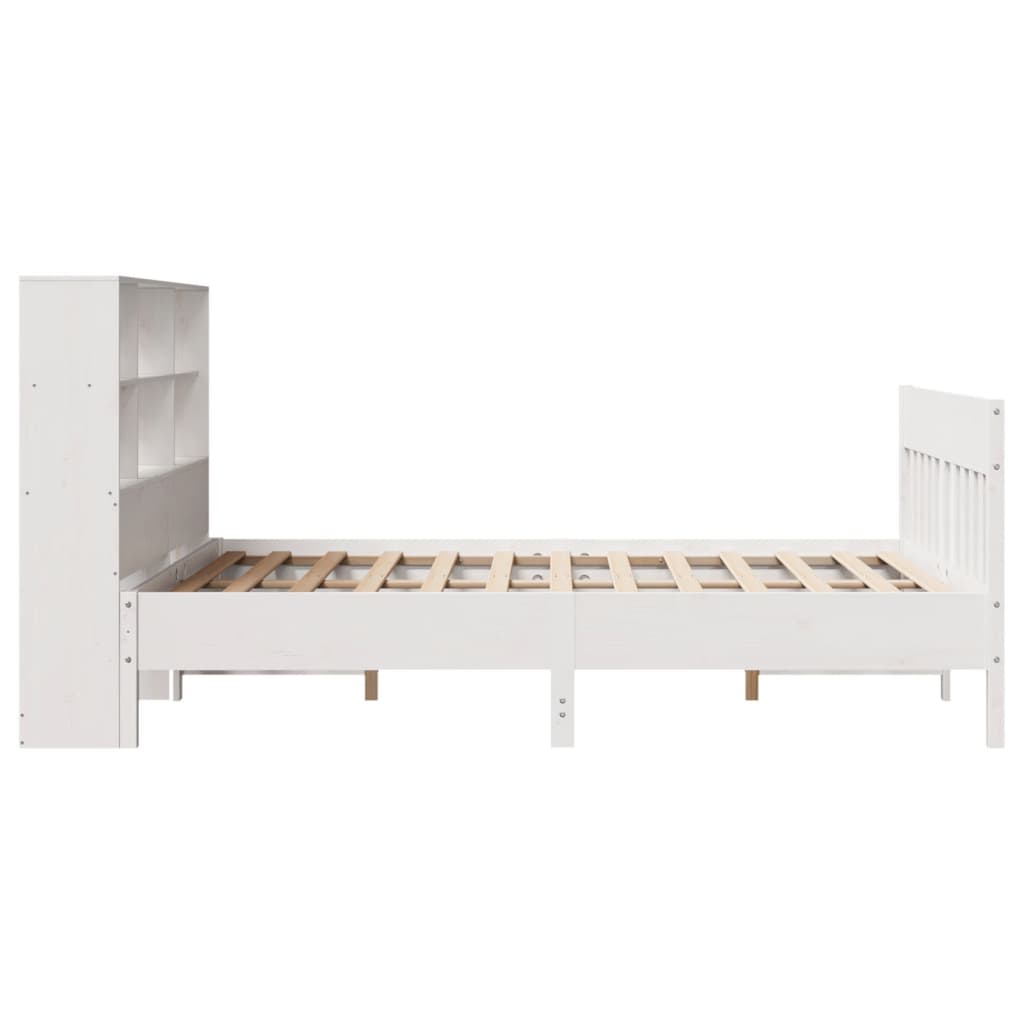 Cadre de lit sans matelas blanc 120x200 cm bois de pin massif - XIOS