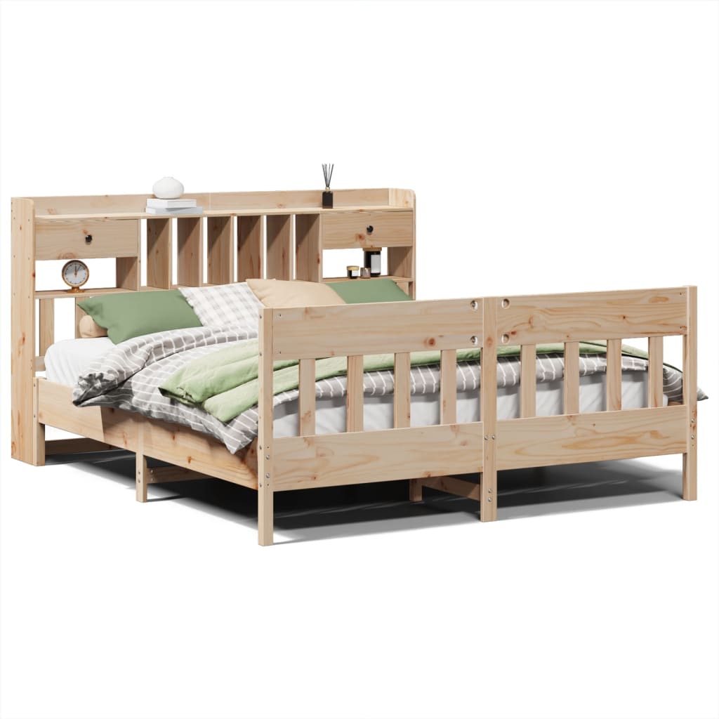 Cadre de lit sans matelas 180x200 cm bois massif de pin - XIOS