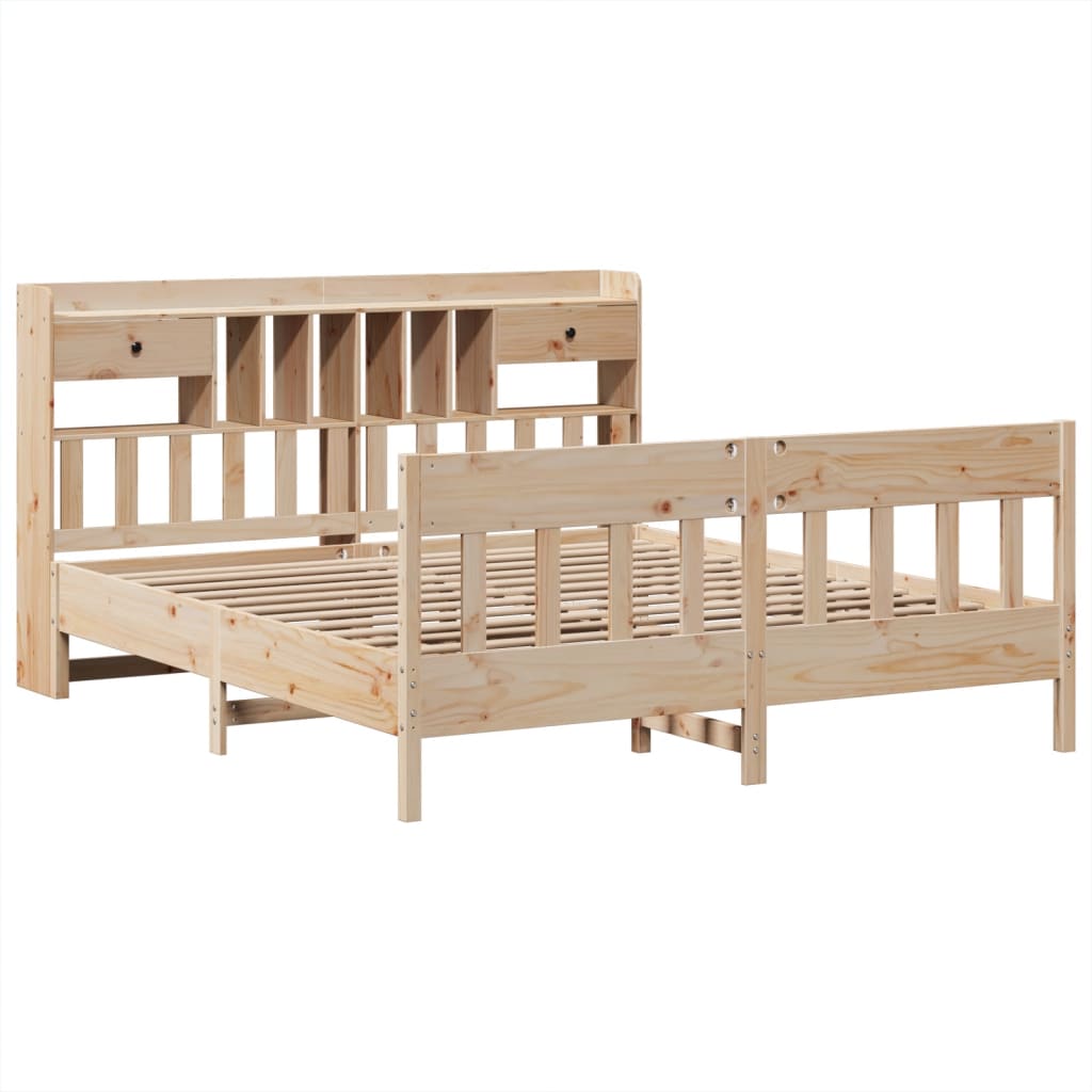 Cadre de lit sans matelas 180x200 cm bois massif de pin - XIOS