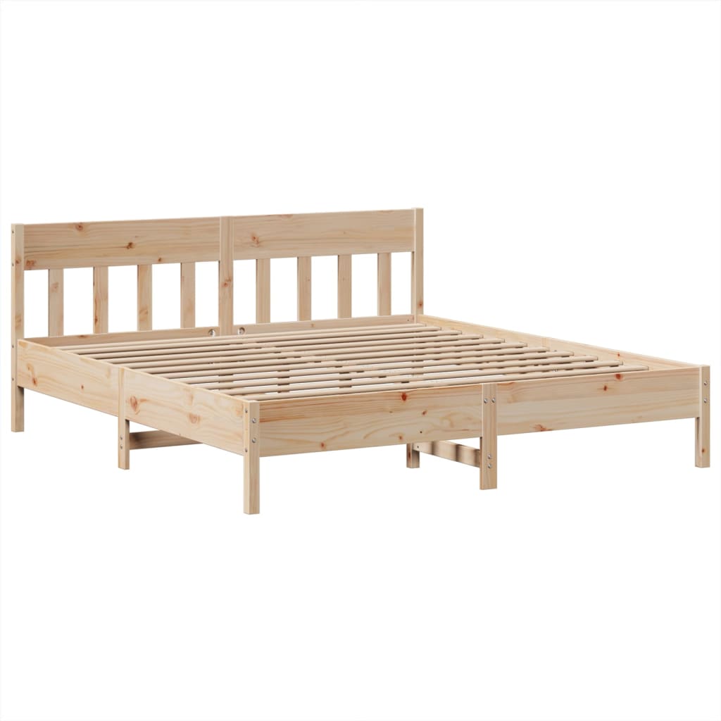 Cadre de lit sans matelas 180x200 cm bois massif de pin - XIOS