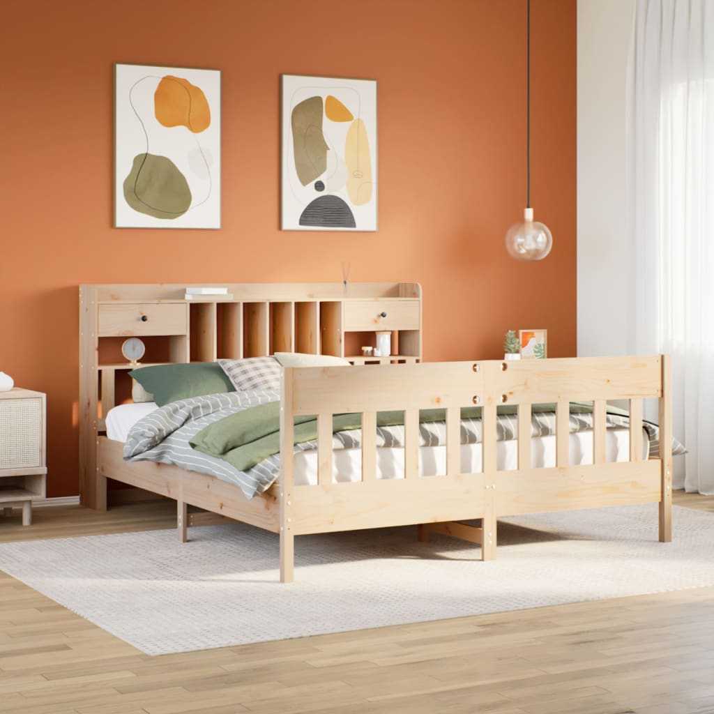 Cadre de lit sans matelas 180x200 cm bois massif de pin - XIOS