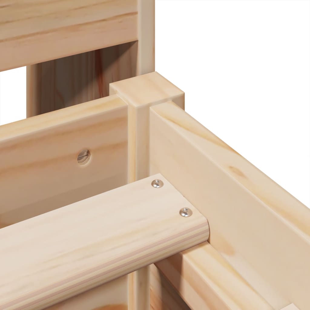 Cadre de lit sans matelas 135x190 cm bois de pin massif - XIOS