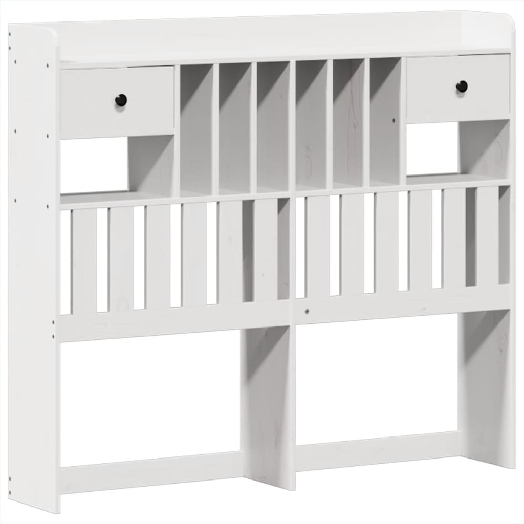 Cadre de lit sans matelas blanc 135x190 cm bois de pin massif - XIOS