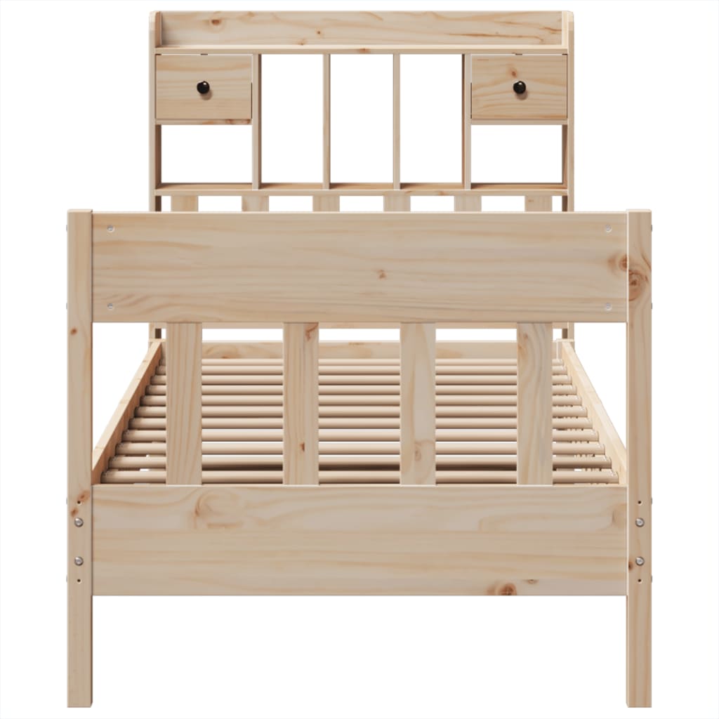 Cadre de lit sans matelas 75x190 cm bois de pin massif - XIOS