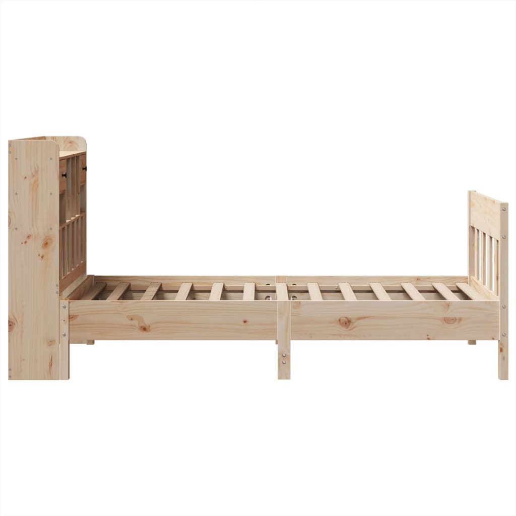 Cadre de lit sans matelas 75x190 cm bois de pin massif - XIOS