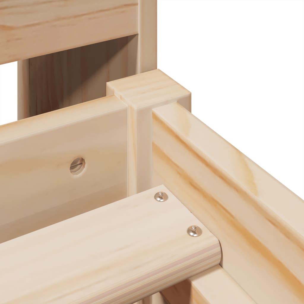 Cadre de lit sans matelas 75x190 cm bois de pin massif - XIOS