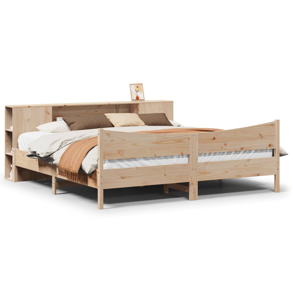 Cadre de lit sans matelas 200x200 cm bois massif de pin - XIOS