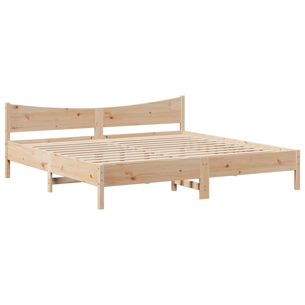 Cadre de lit sans matelas 200x200 cm bois massif de pin - XIOS