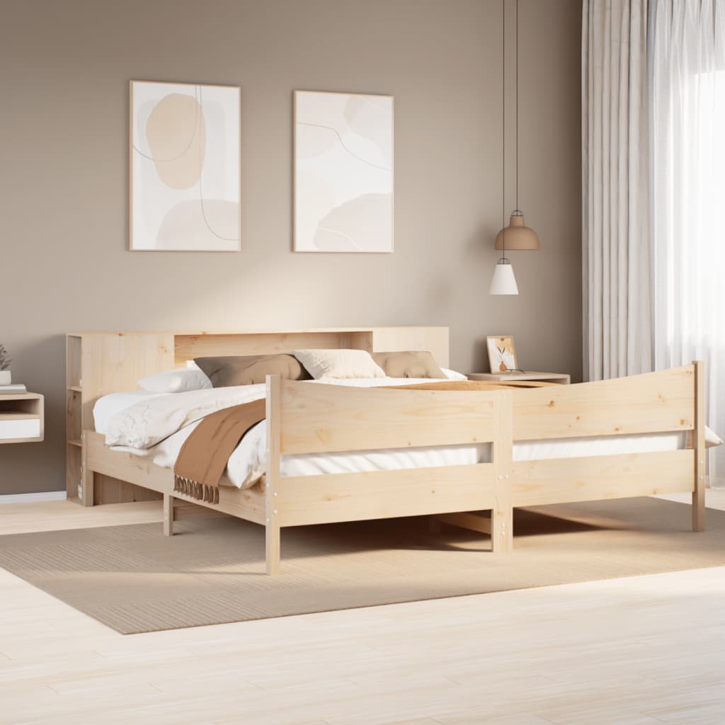 Cadre de lit sans matelas 200x200 cm bois massif de pin - XIOS