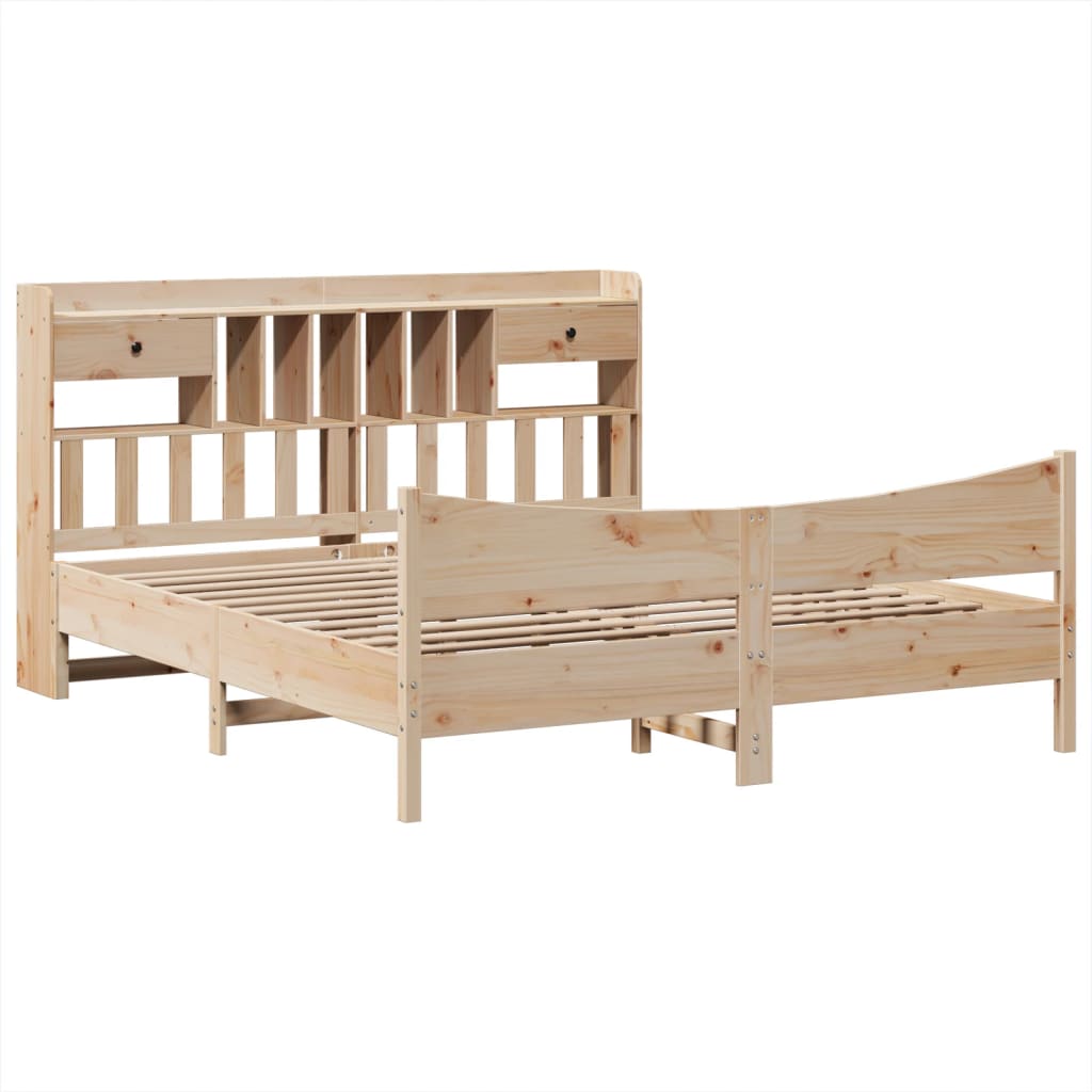 Cadre de lit sans matelas 180x200 cm bois massif de pin - XIOS