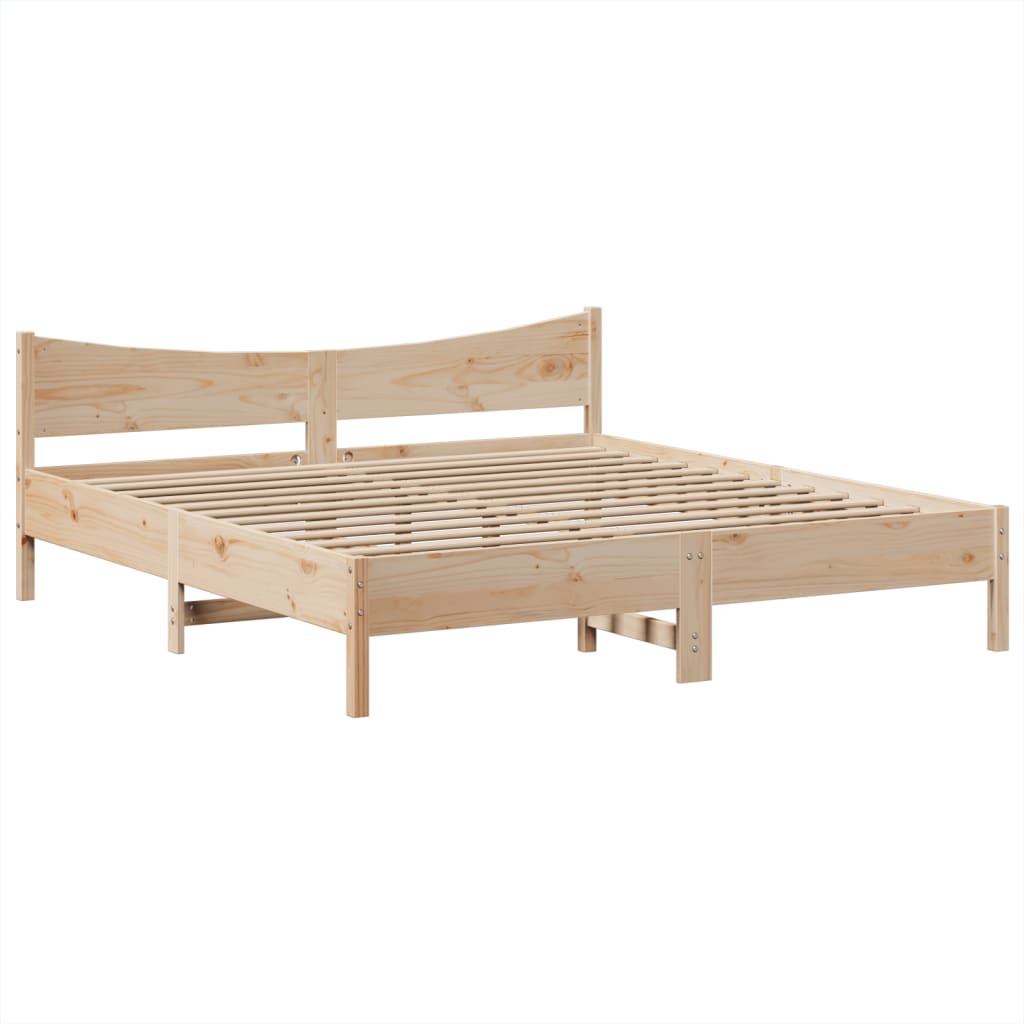 Cadre de lit sans matelas 180x200 cm bois massif de pin - XIOS