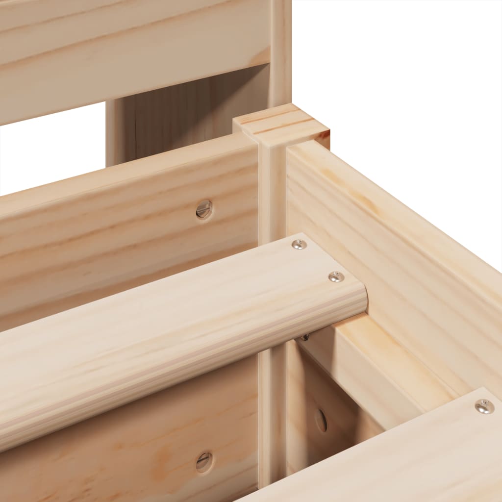 Cadre de lit sans matelas 180x200 cm bois massif de pin - XIOS