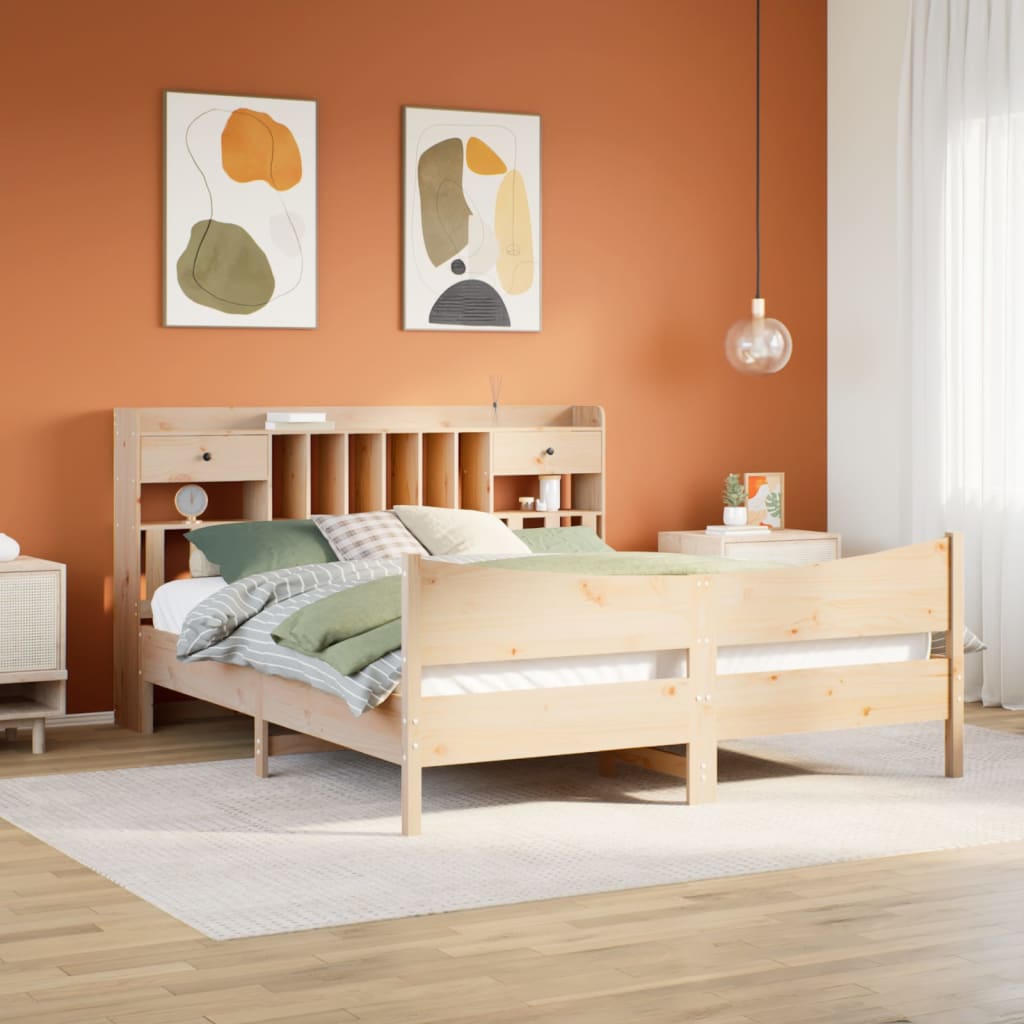 Cadre de lit sans matelas 180x200 cm bois massif de pin - XIOS