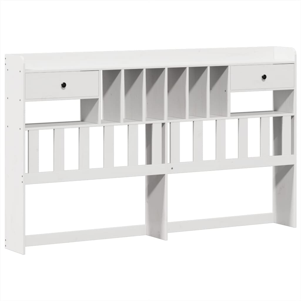 Cadre de lit sans matelas blanc 180x200 cm bois massif de pin - XIOS