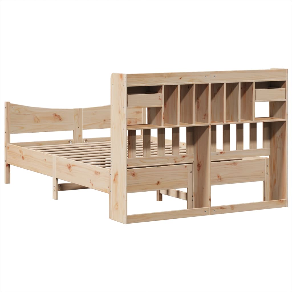 Cadre de lit sans matelas 160x200 cm bois massif de pin - XIOS