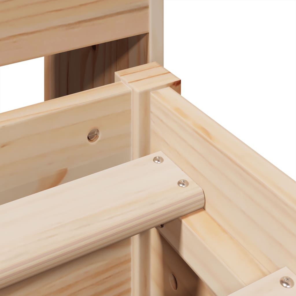 Cadre de lit sans matelas 160x200 cm bois massif de pin - XIOS