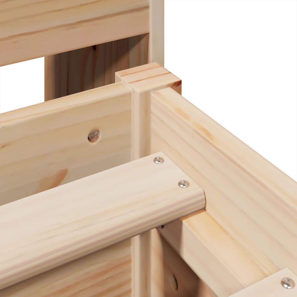 Cadre de lit sans matelas 140x200 cm bois massif de pin - XIOS