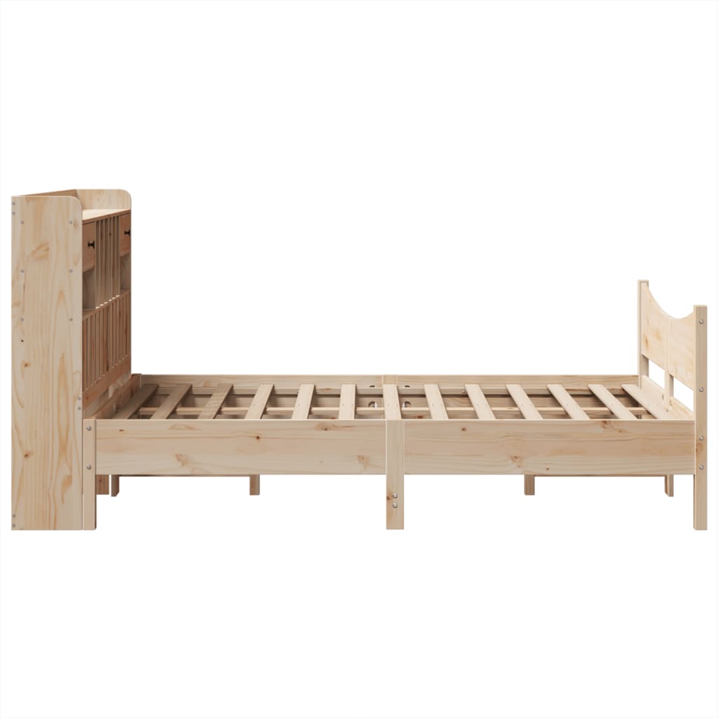 Cadre de lit sans matelas 135x190 cm bois de pin massif - XIOS