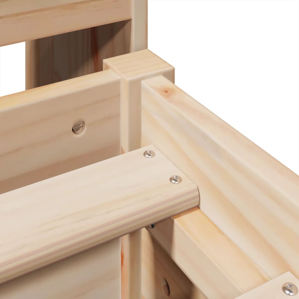 Cadre de lit sans matelas 135x190 cm bois de pin massif - XIOS