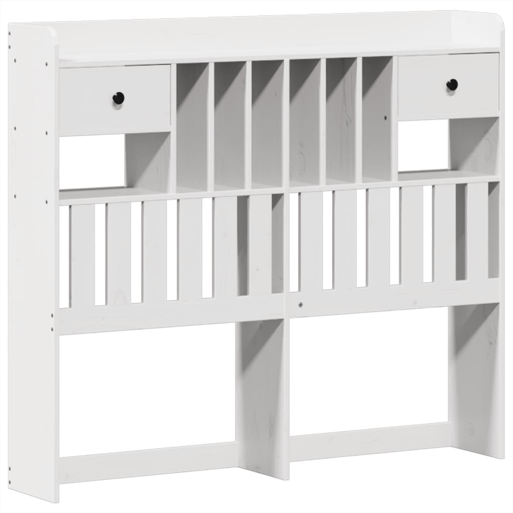 Cadre de lit sans matelas blanc 135x190 cm bois de pin massif - XIOS