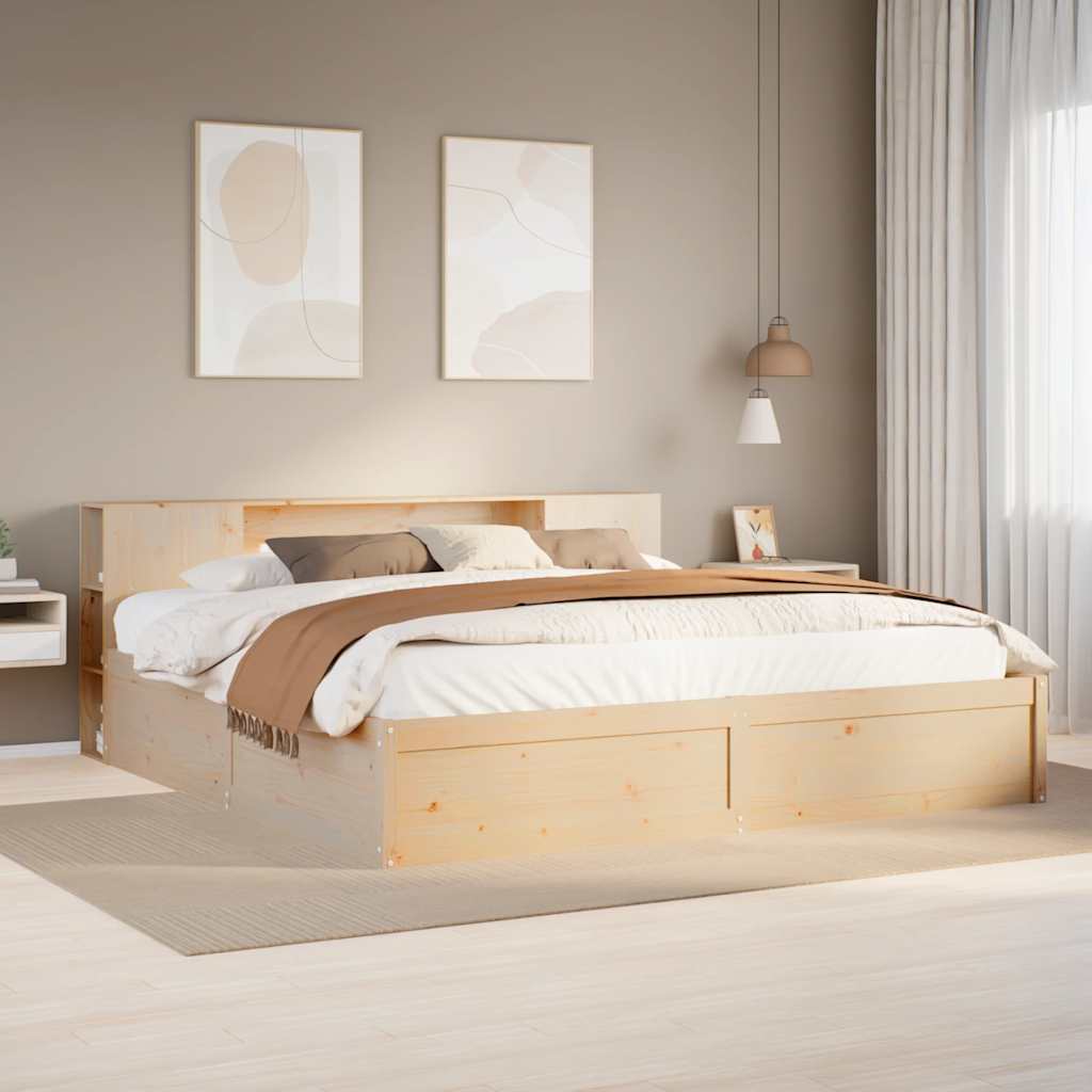 Cadre de lit sans matelas 180x200 cm bois massif de pin - XIOS