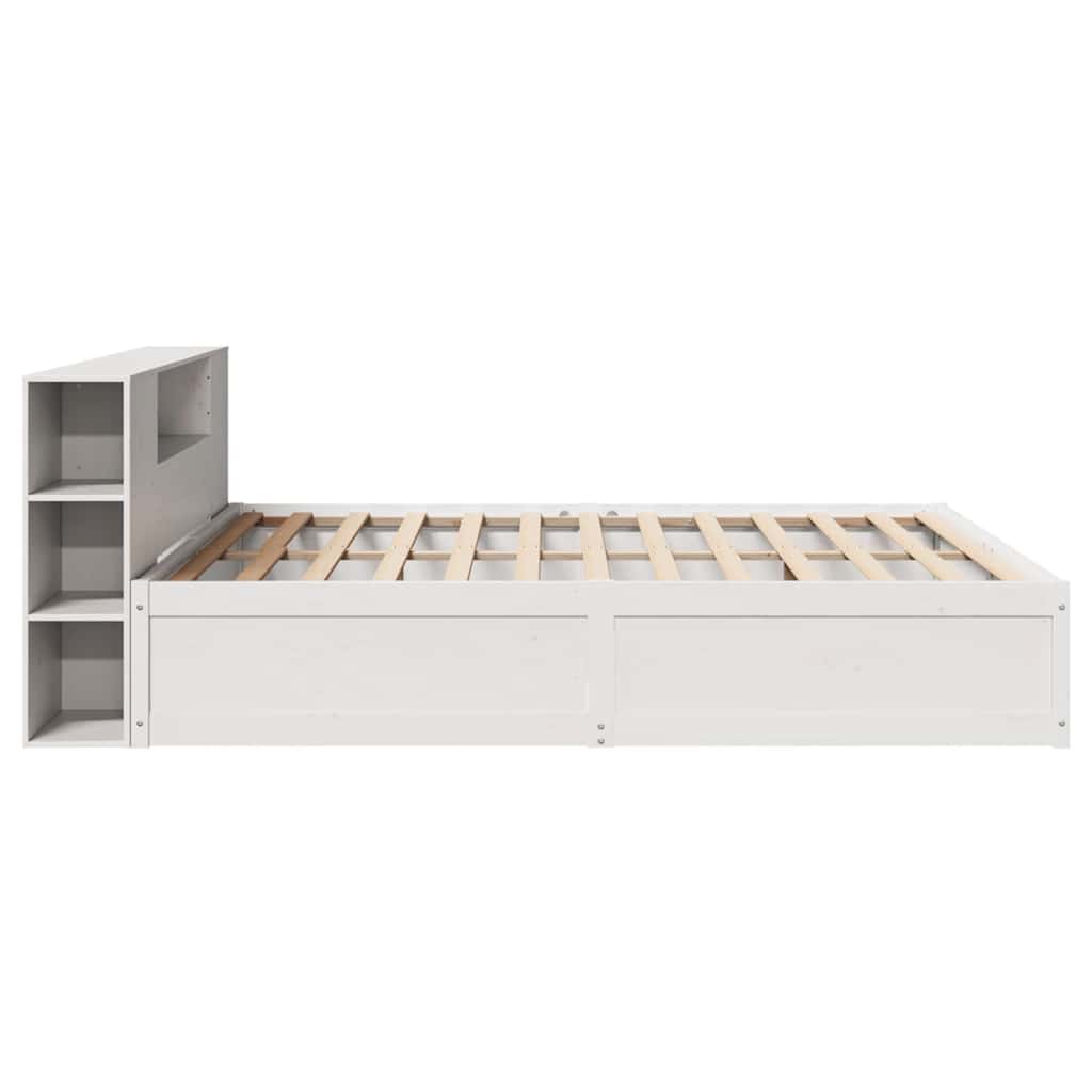 Cadre de lit sans matelas blanc 180x200 cm bois massif de pin - XIOS