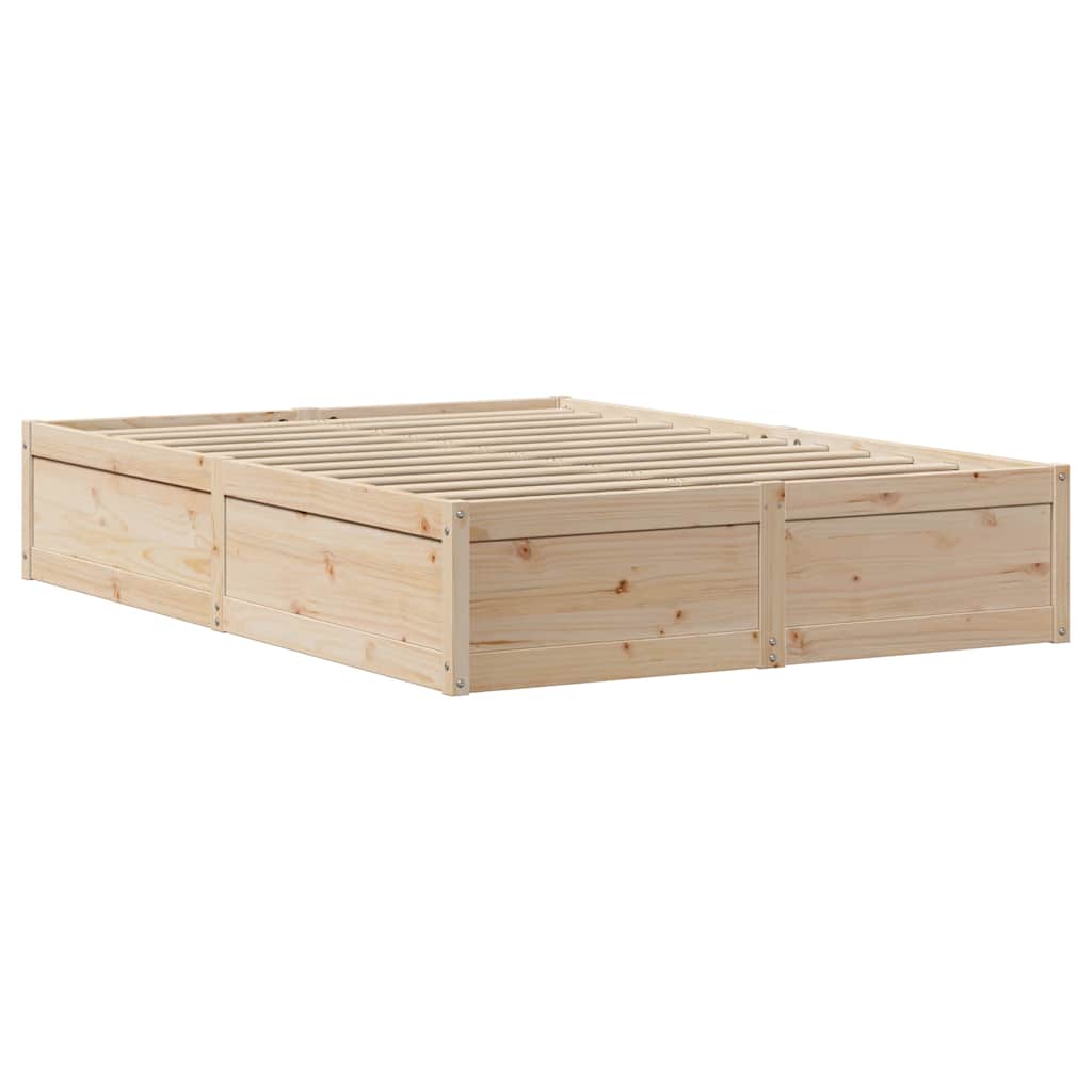 Cadre de lit sans matelas 120x200 cm bois de pin massif - XIOS